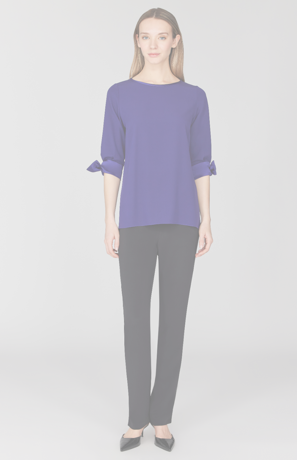 Silk Essential Narrow Leg Pant w/Flat Front, Back Elastic, & Slimmest Fit