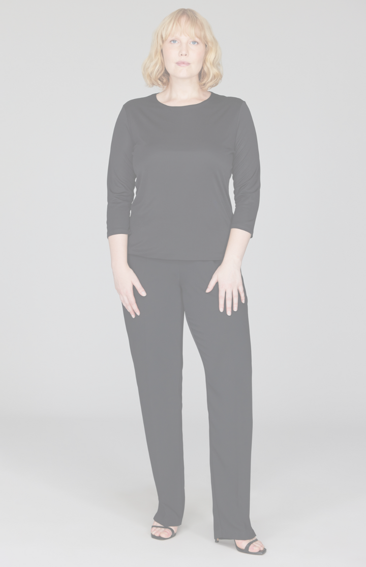 Silk Knit Tee - Black