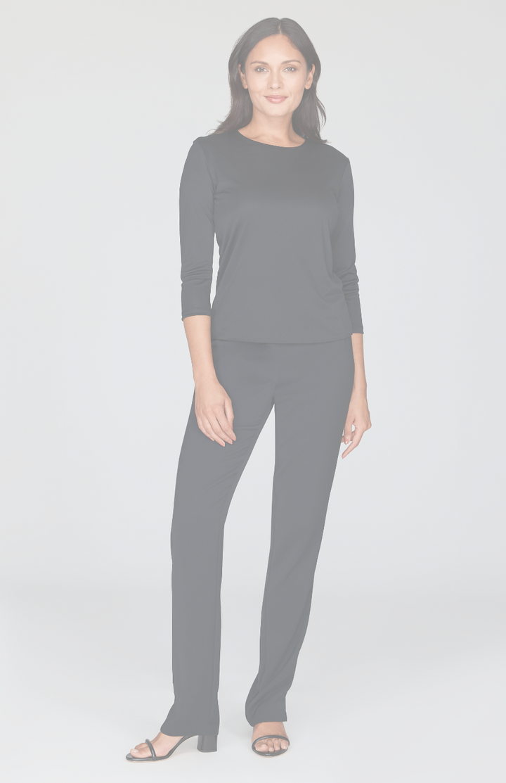 Silk Knit Tee - Black