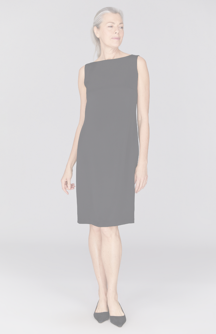 Silk High Neck Sheath Dress