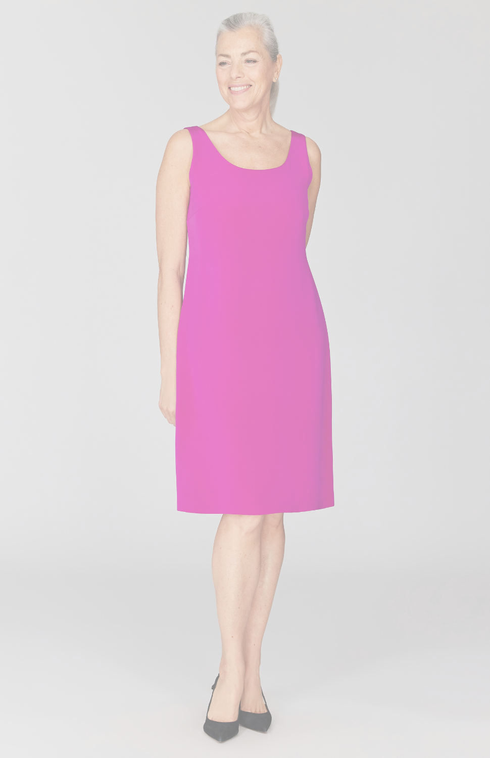Silk Scoop Neck Sheath Dress