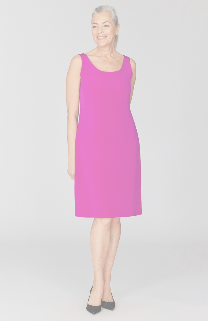 Silk Scoop Neck Sheath Dress