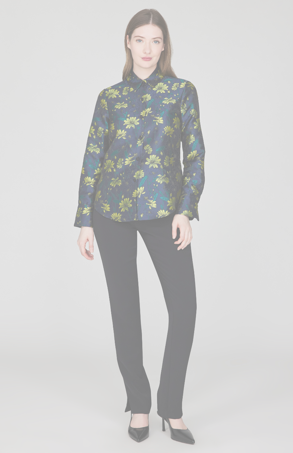 Bloomscape Jacquard Collared Tailored Shirt