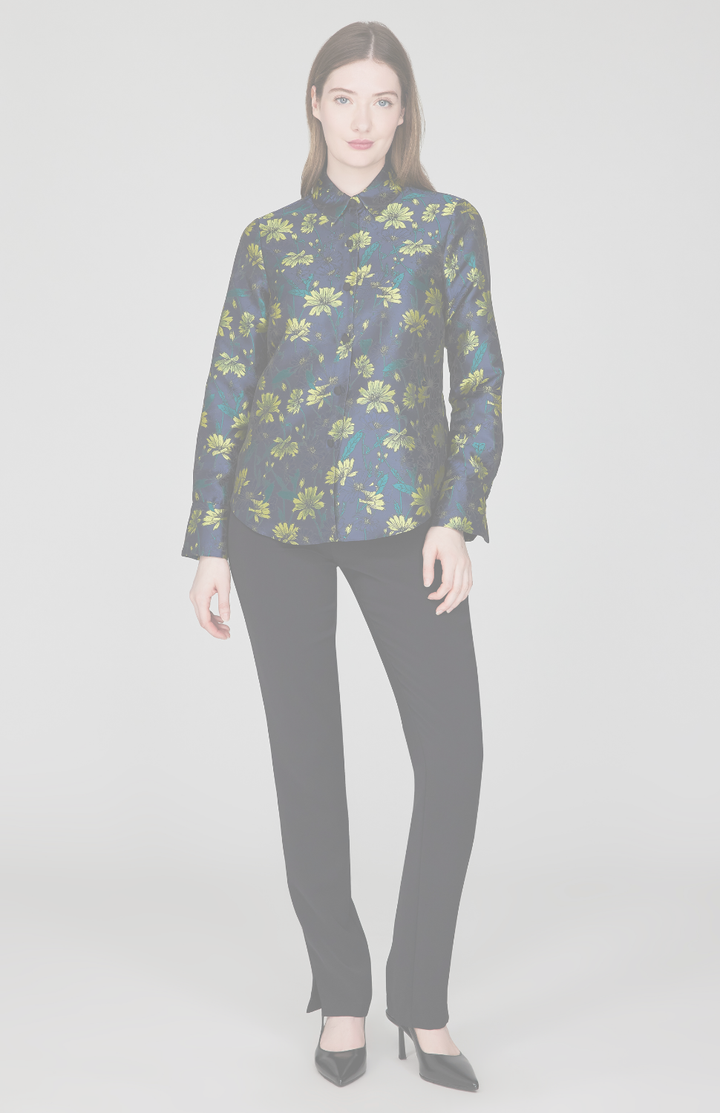 Bloomscape Jacquard Collared Tailored Shirt