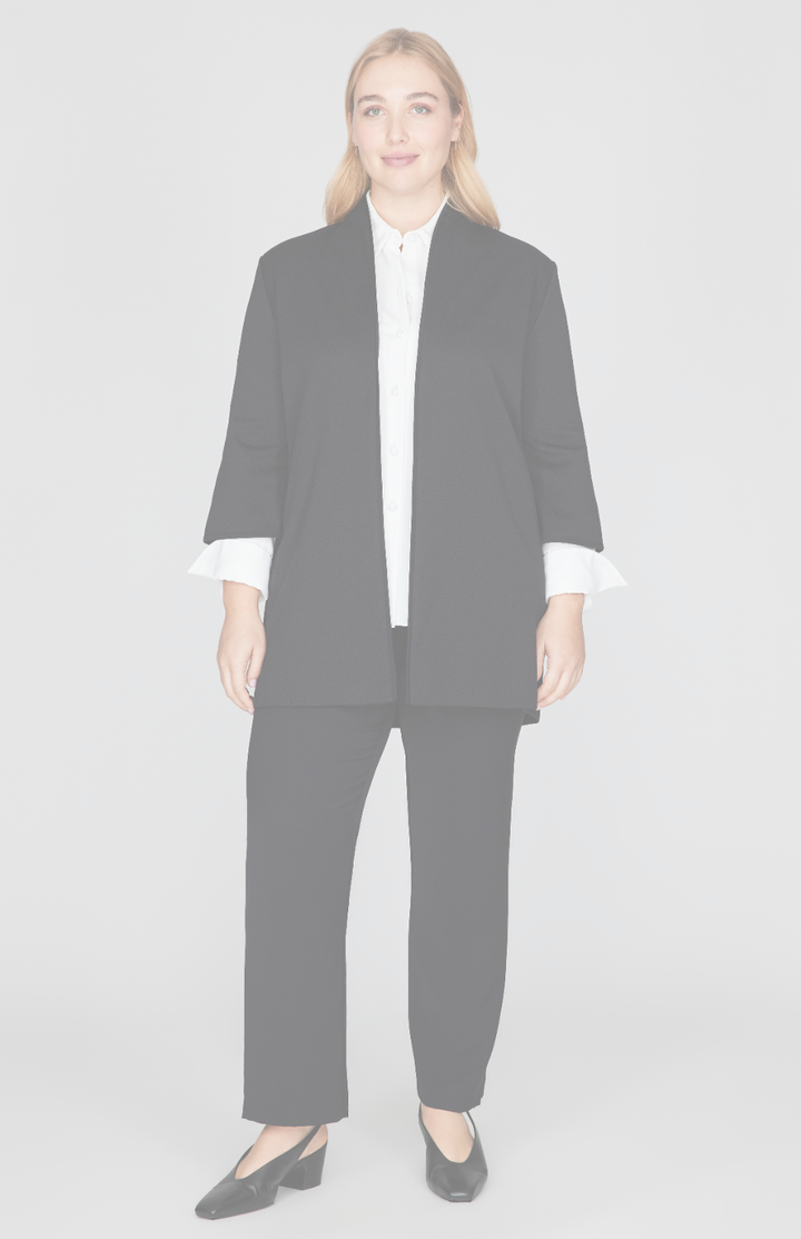Pique High Neck Jacket w/ Bias
