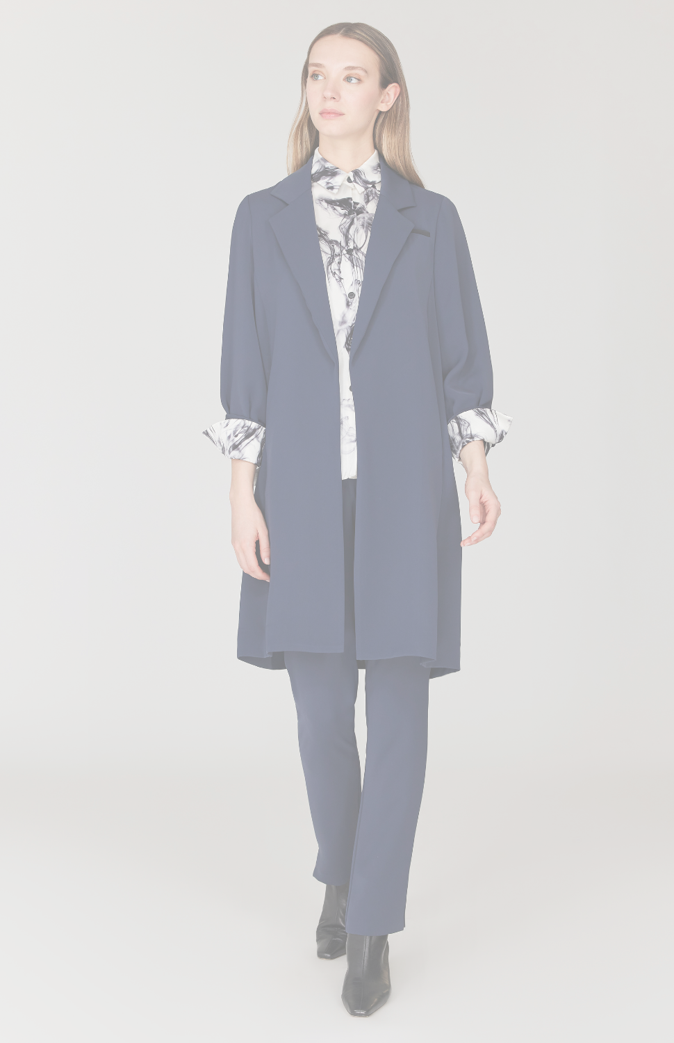 Lustrous Crepe Oversized Jacket