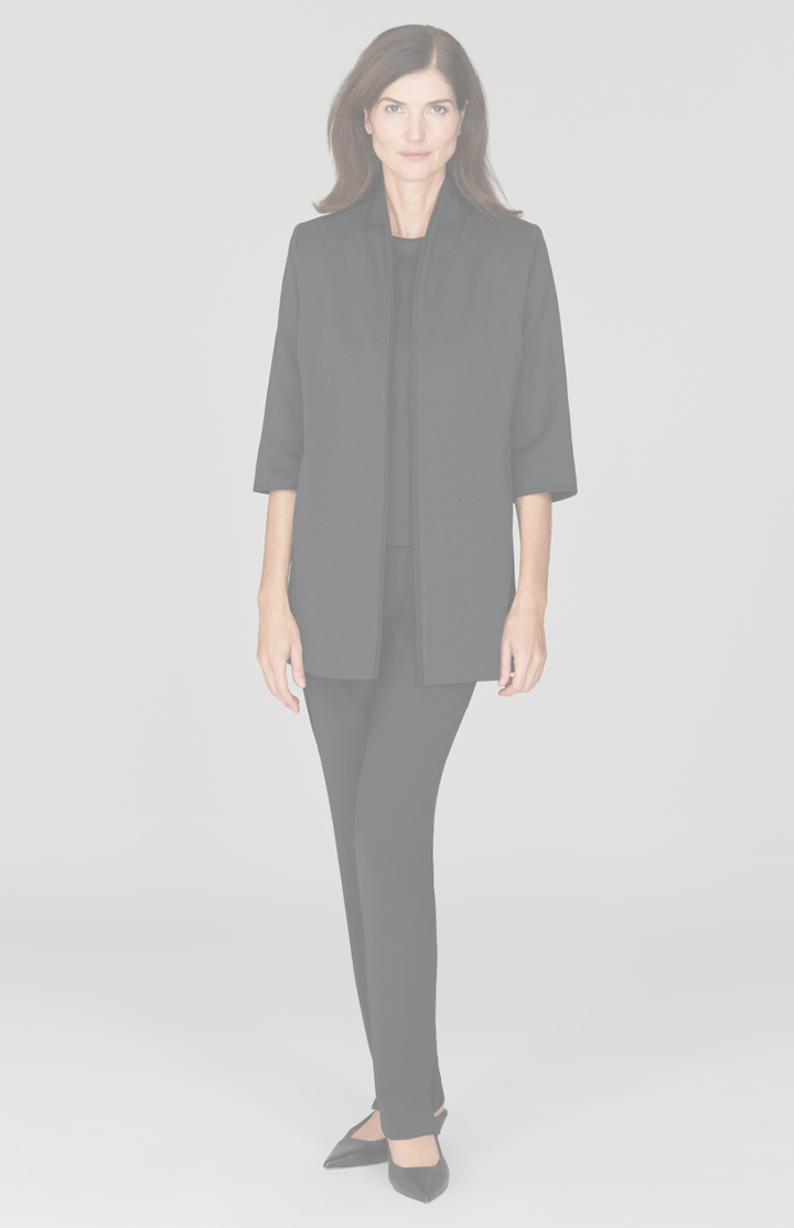 Pique High Neck Jacket w/ Bias