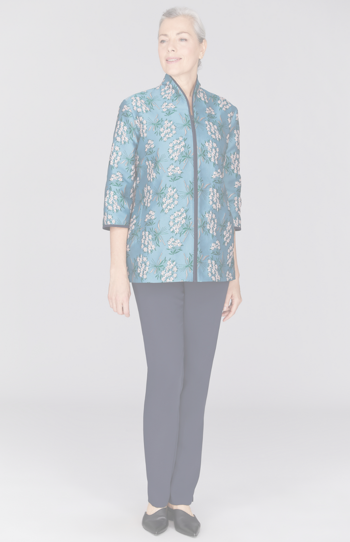 Wildflower Bouquet High Neck Jacket w/ Zipper