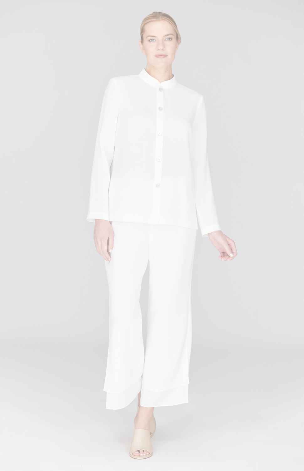 Microlinen Mandarin Collar Jacket