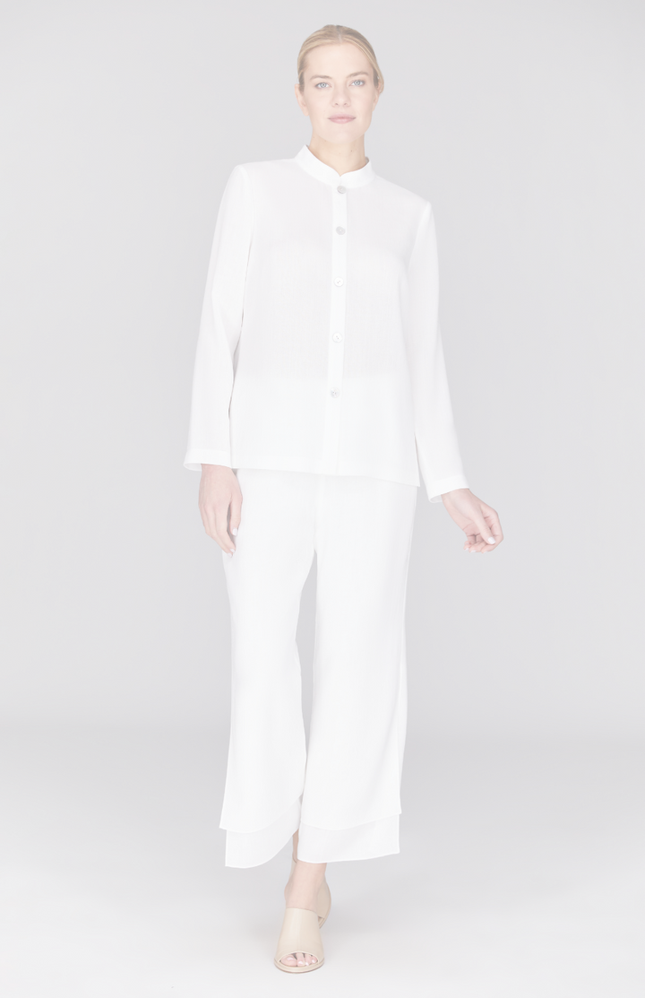 Microlinen Mandarin Collar Jacket