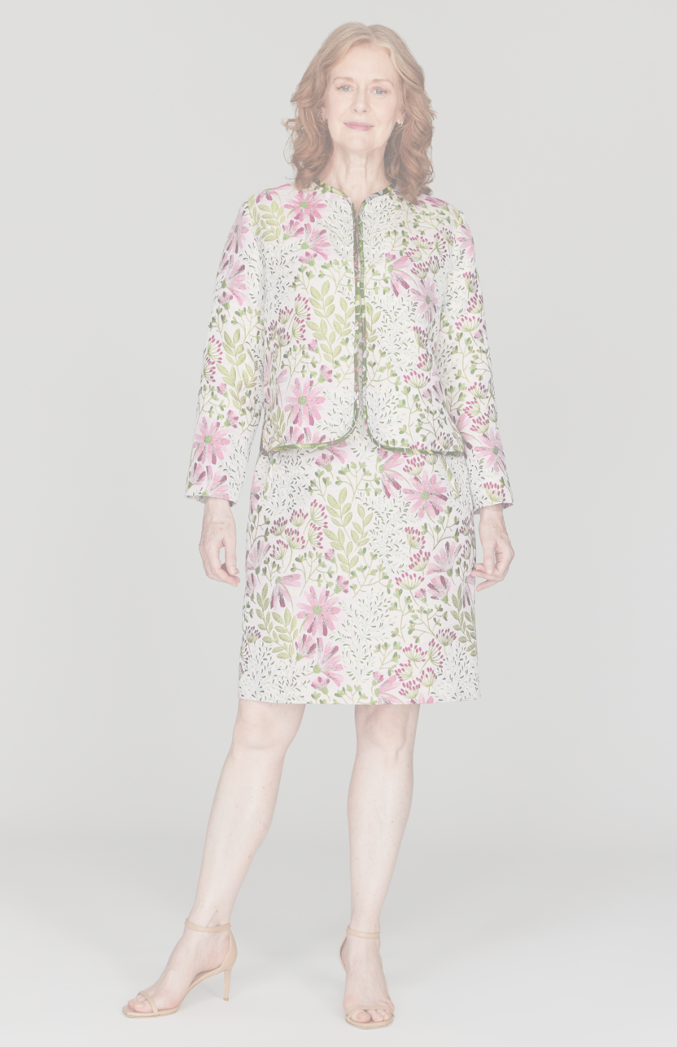 Daisy Jacquard Short Jacket w/ Bias