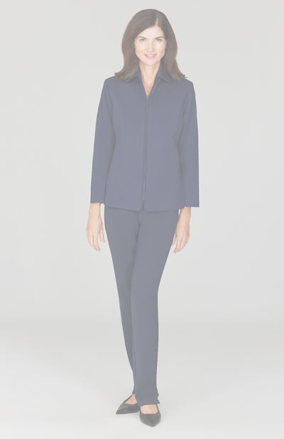 Pique Zip Front Collared Jacket