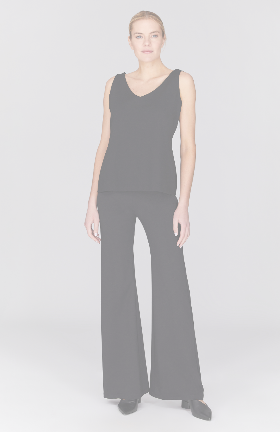 Wide Ponte Pant w/Wide Elastic Waistband