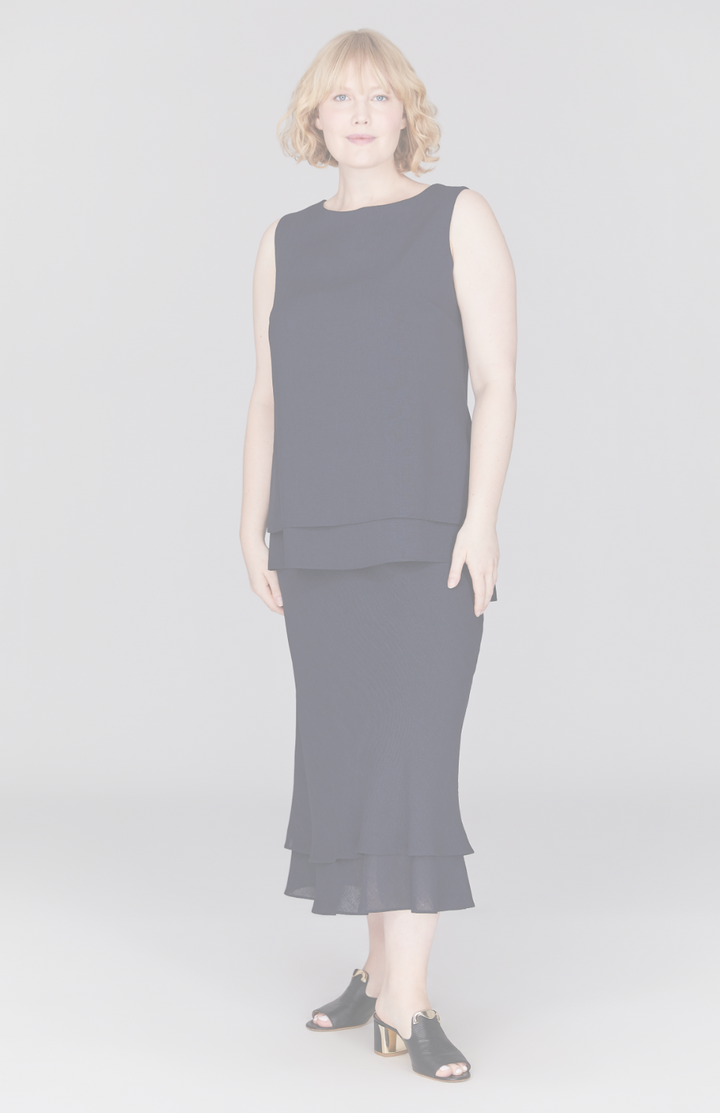 Microlinen Double Layer Crew Neck Tank