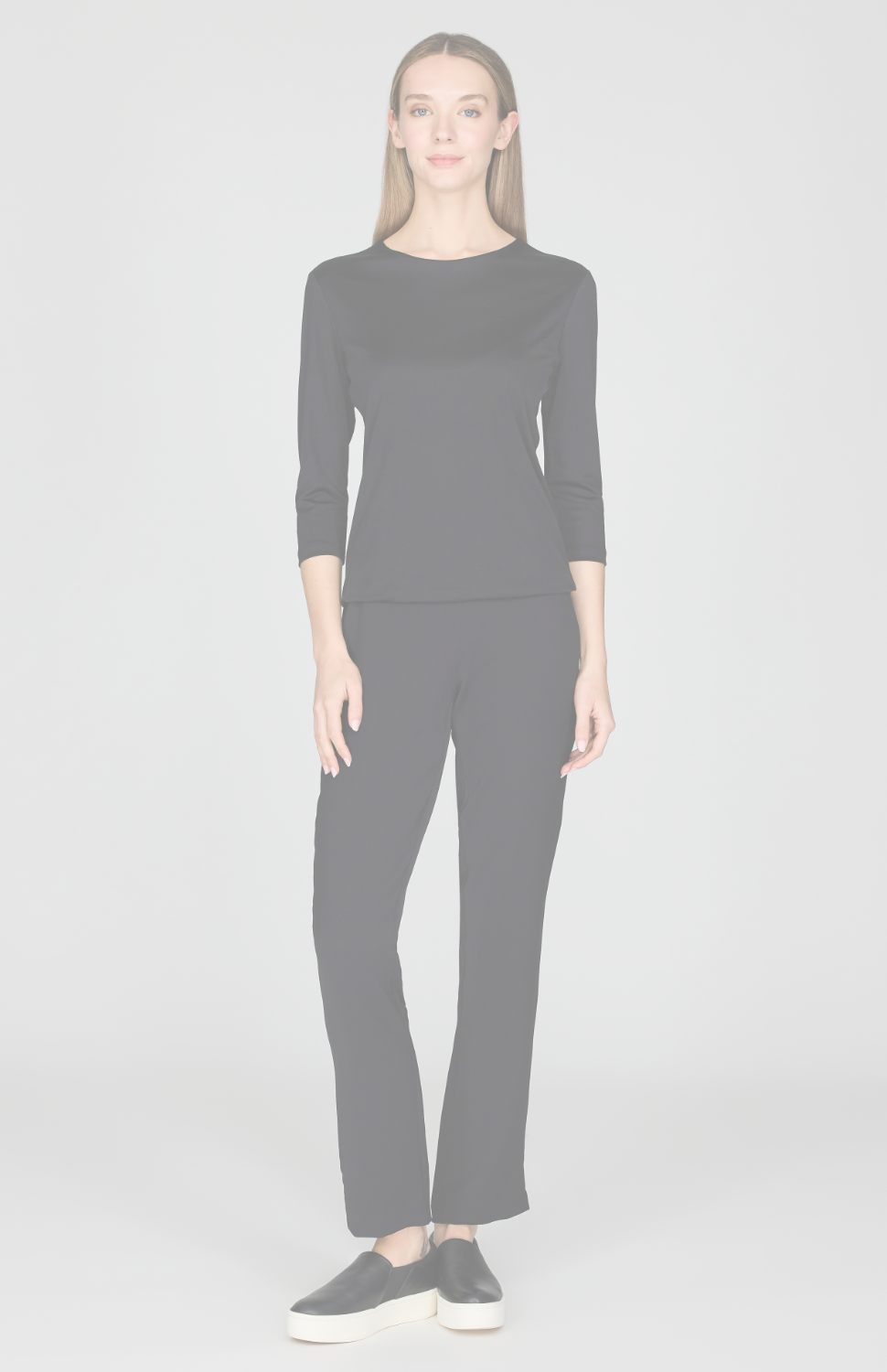 Silk Knit Tee - Black