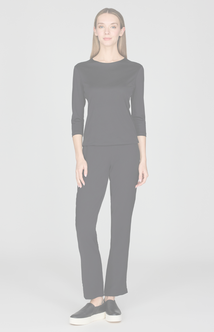 Silk Knit Tee - Black