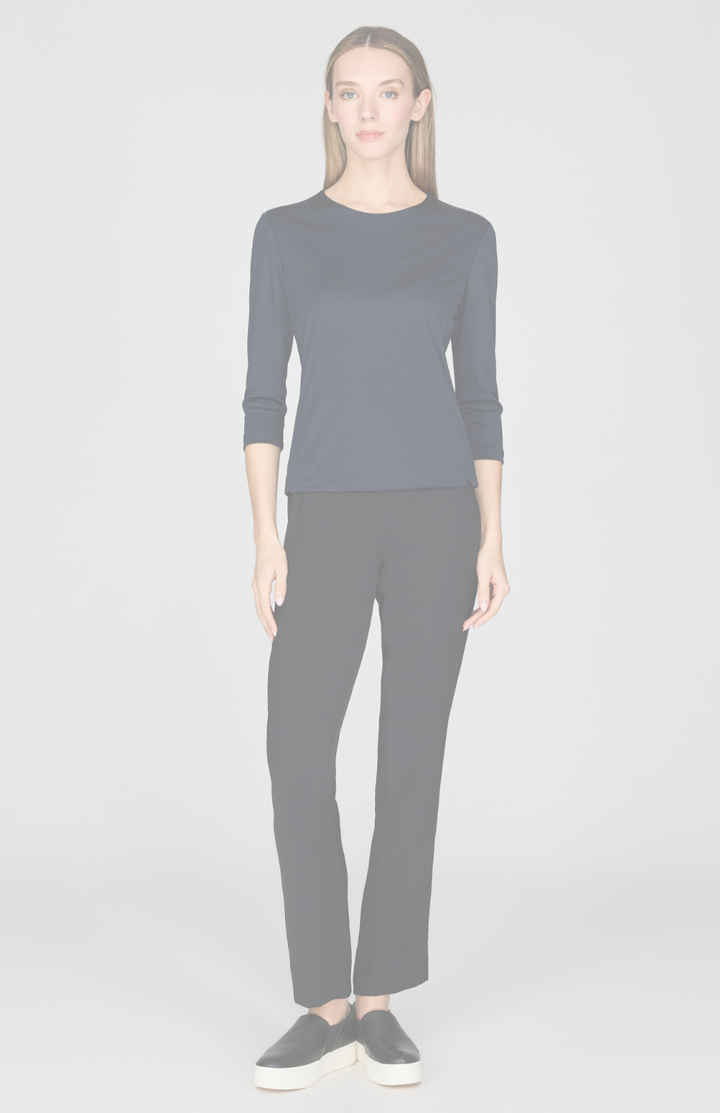 Silk Knit Tee - Midnight