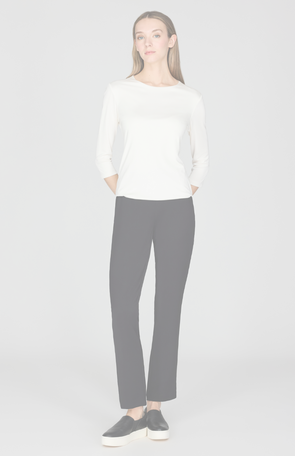 Silk Knit Tee - Pearl