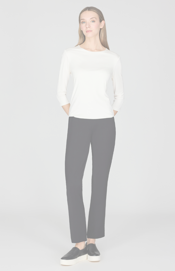 Silk Knit Tee - Pearl