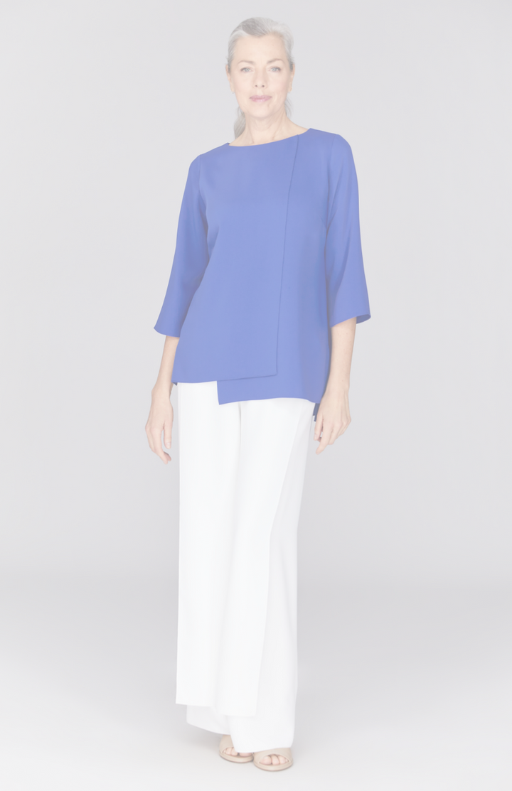 Lustrous Crepe Double Layer Tunic