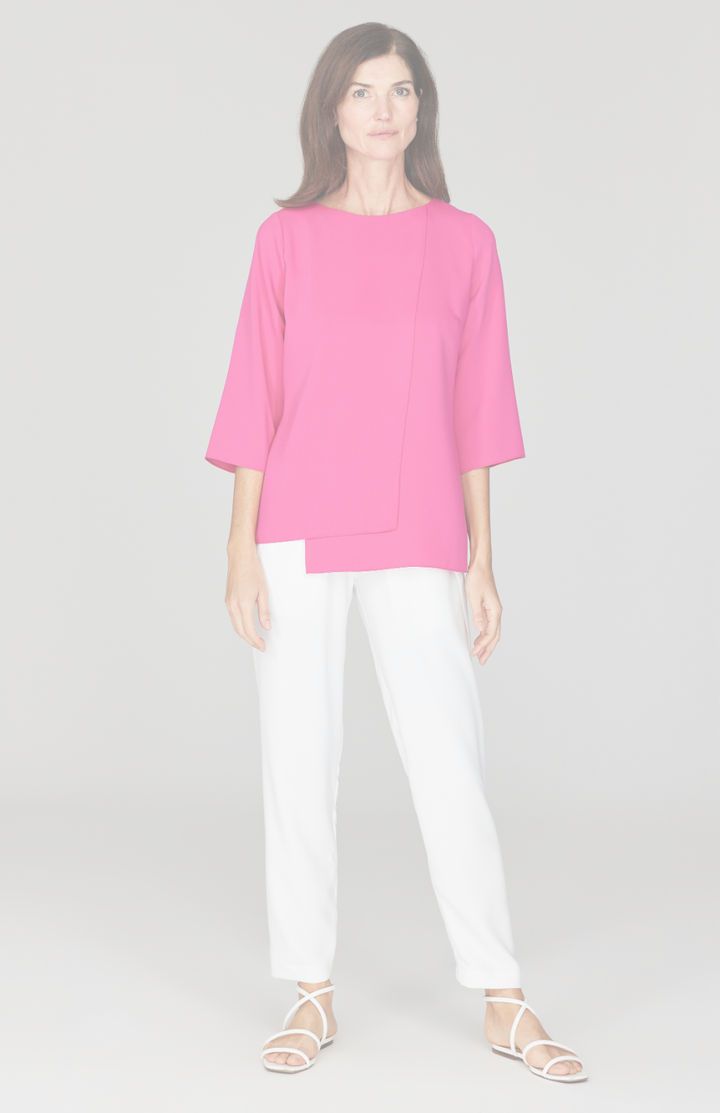 Lustrous Crepe Double Layer Tunic