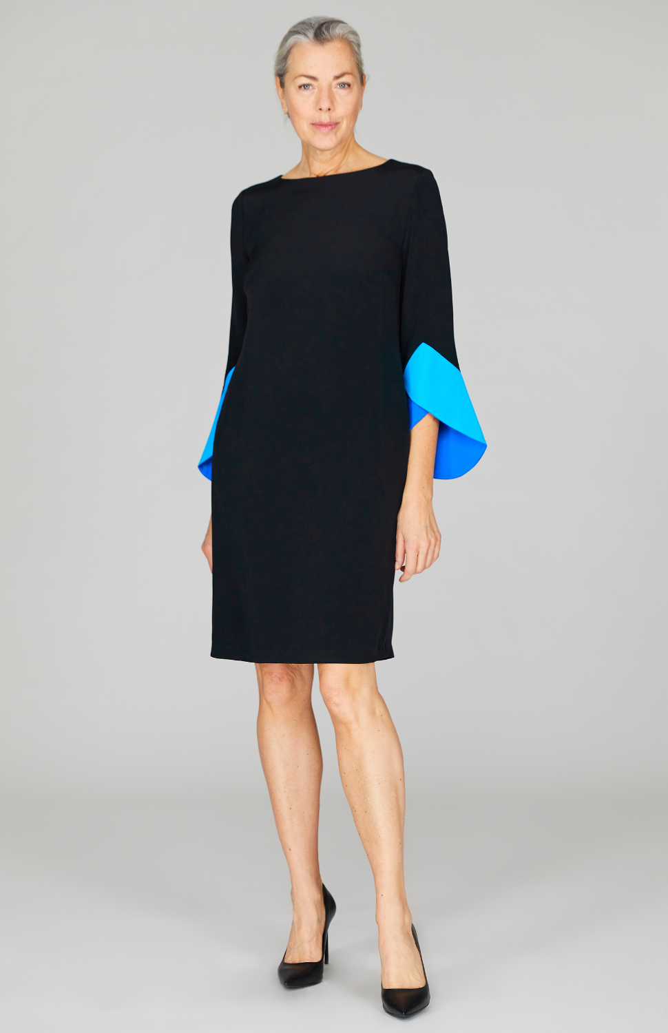 color block silk dress Color-block Silk Cocktail Dress, size Small