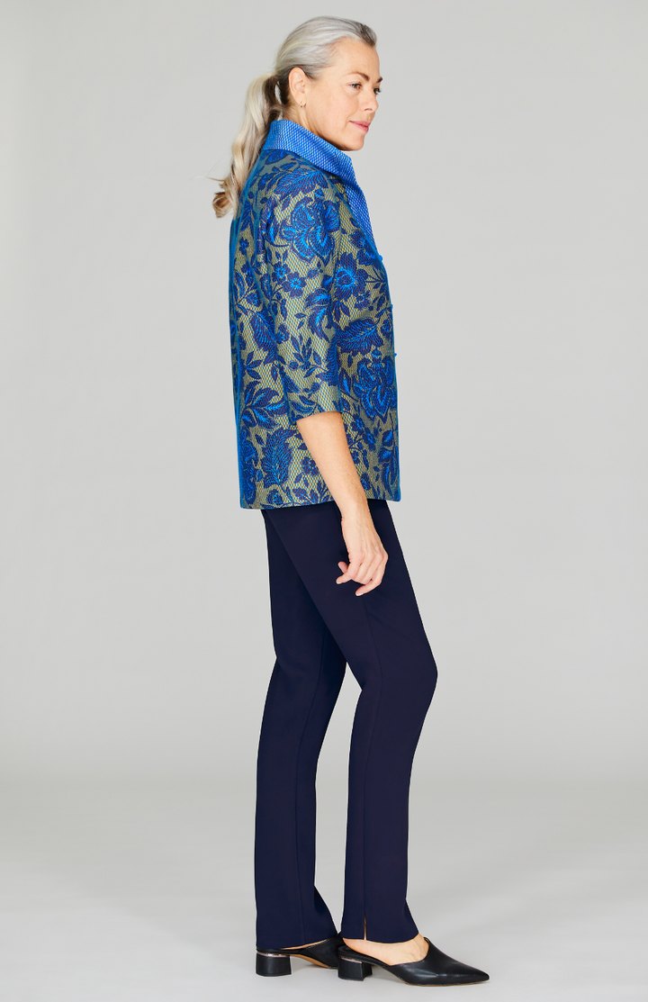 Mosaic Floral High Neck Shirt