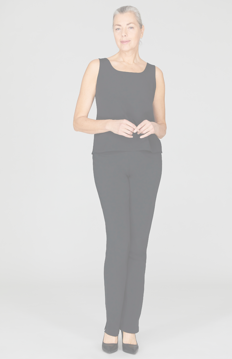 Silk Essential Narrow Leg Pant w/Flat Front, Back Elastic, & Slimmest Fit