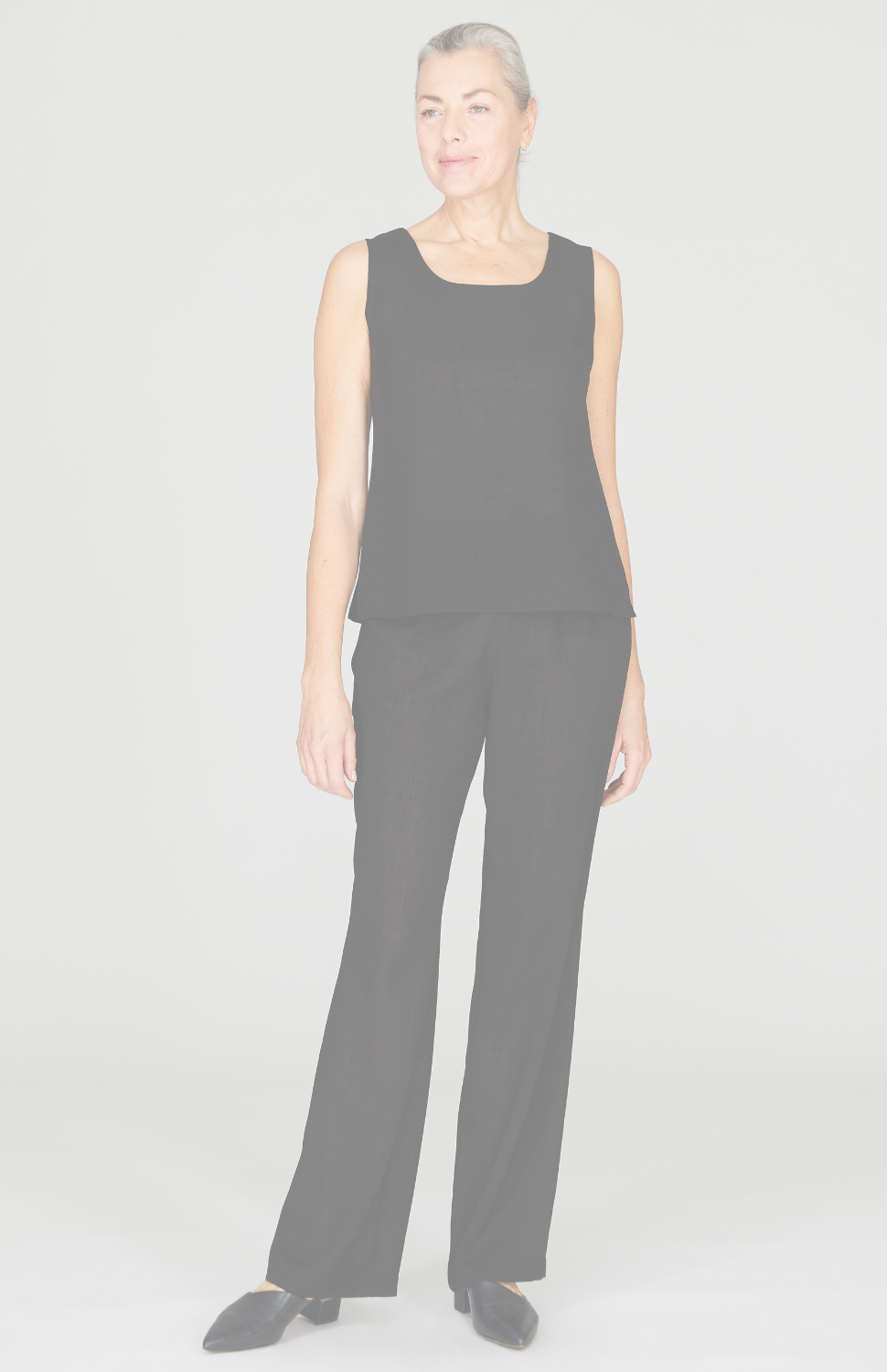 Microlinen Essential Straight Leg Pant w/Flat Front & Back Elastic