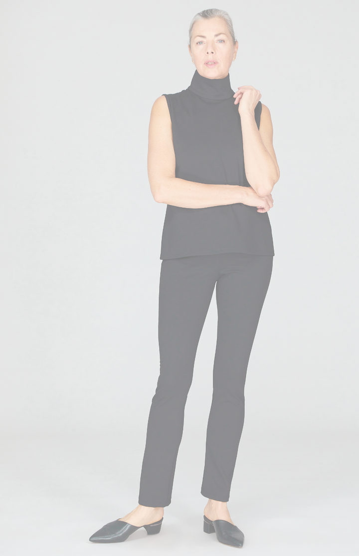 Sleeveless Ponte Turtleneck Top