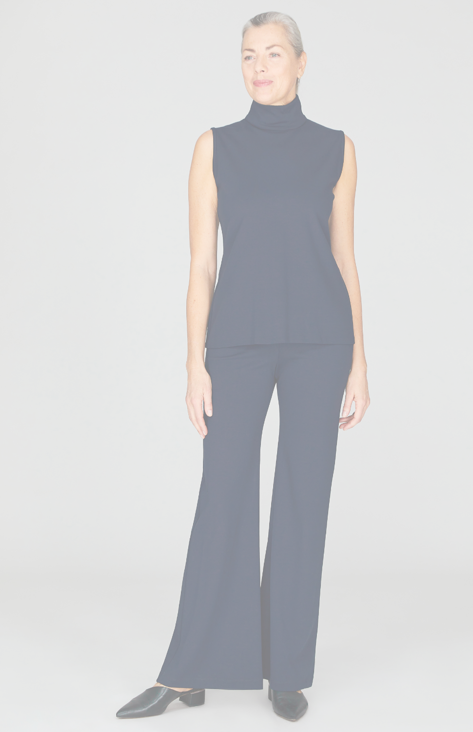 Wide Ponte Pant w/Wide Elastic Waistband