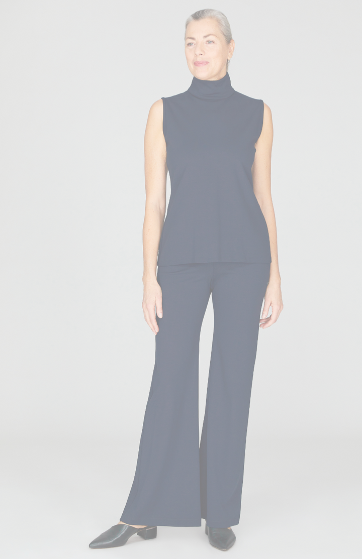 Wide Ponte Pant w/Wide Elastic Waistband