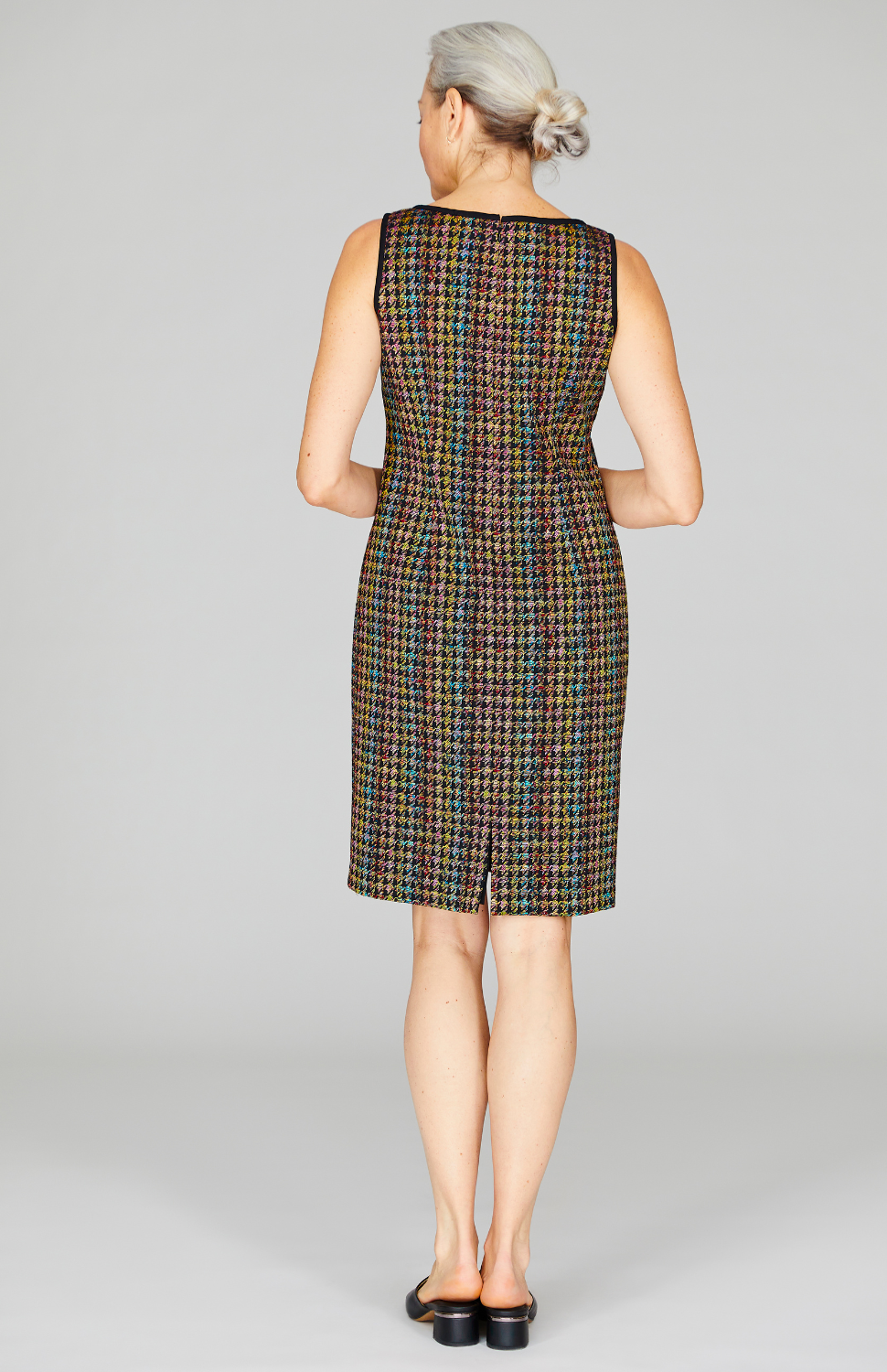 Rainbow Houndstooth Sheath Dress