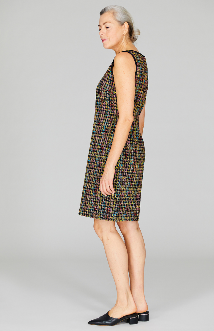 Rainbow Houndstooth Sheath Dress