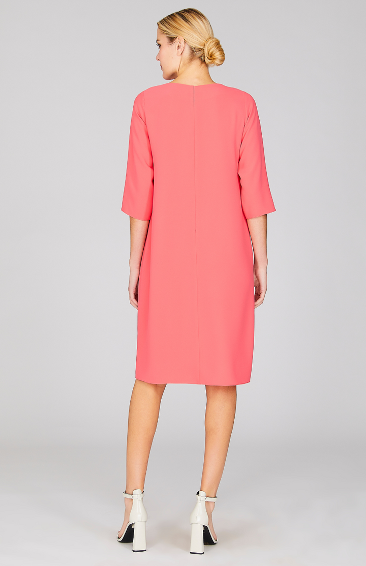 Lustrous Crepe Double Layer Dress