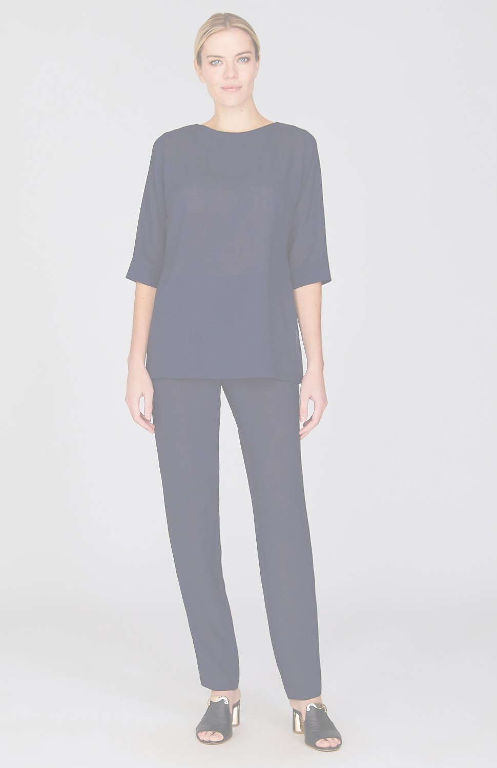 Microlinen Essential Narrow Leg Pant w/Flat Front & Back Elastic