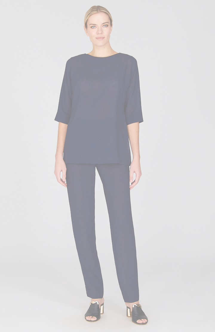 Microlinen Essential Narrow Leg Pant w/Flat Front & Back Elastic