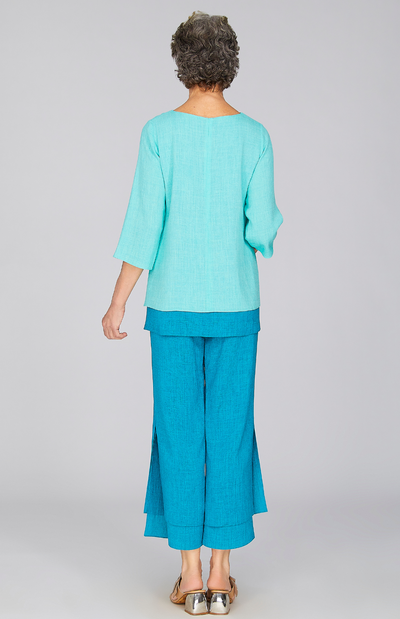 Microlinen Double Layer Tunic w/Front Slit